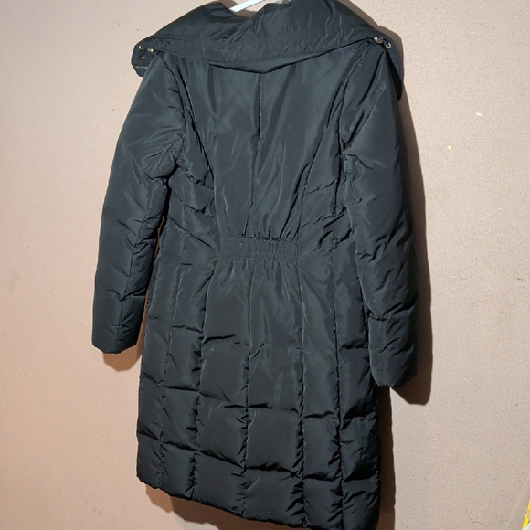 Cole Haan Women's Black Puffer Jacket with Gold Accents - Picture 9 of 10